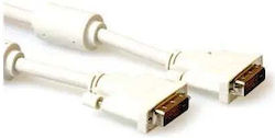 Act Cable DVI-D male - DVI-D male 5m Λευκό