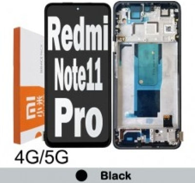 Екран със Сензорен Механизъм за Redmi Note 11 PRO 4G, Note 11 PRO 5G, POCO X4 PRO 5G (Черен)