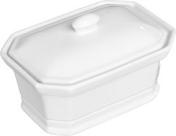 Terrine Untertasse Porzellan Weiß 17 x 12 x H 11 cm