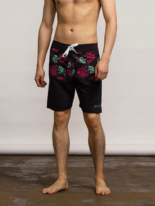Men's Swimwear Shorts Black with Patterns