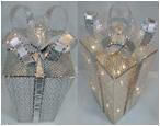 Fos me Weihnachtliche Metallisch Figur Box Silber 21x21x21cm