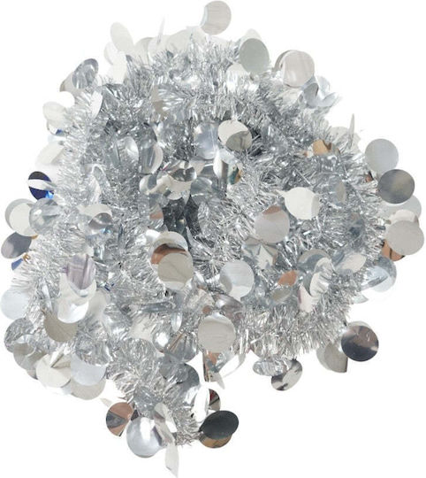 Weihnachtliche Girlande Plastik Silber 200x11cm 1Stück