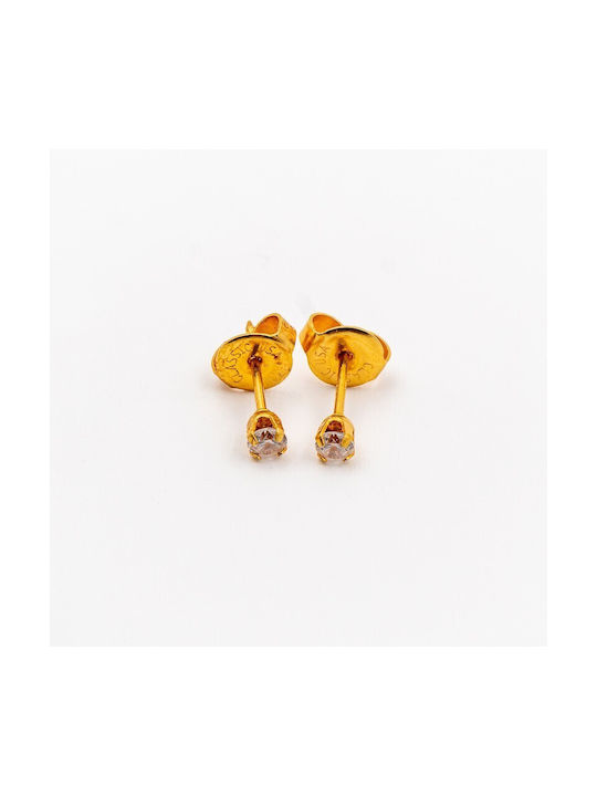 Elegant Small Earrings Decorated with Zircon