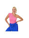 Women's One Shoulder Top Pink 24870