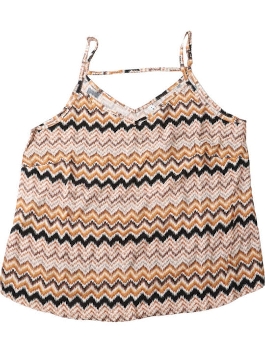 Only Life Damen Sommer Top Ärmellos mit V-Aussc...