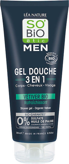 Sobio Αφρόλουτρο 3 1 Άνδρες Βιολογικό Vetiver 200ml 16273