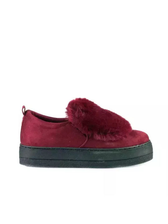 G+ Footwear Loafers Women's Slip-Ons Red