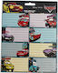 Gim Notebook Labels Cars 2pcs