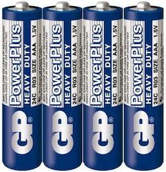 Zink-Kohle-Batterie GP PowerPlus R03 AAA 4 Stück Schrumpf 1,5V