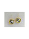 Stainless Steel Crystal Gold Earrings 3cm 1 pair