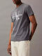 Calvin Klein T-shirt Bărbătesc cu Mânecă Scurtă Gri