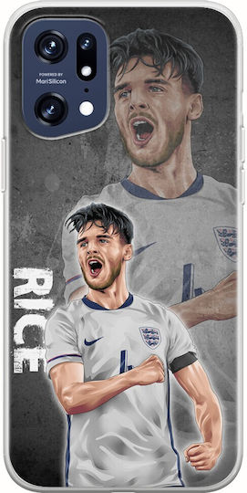 Евро 2024 Declan Rice Oppo Find X5 Pro 5g гъвкав TPU прозрачен силиконов калъф за мобилен телефон