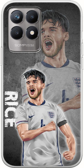 Euro 2024 Declan Rice Realme 8i Flexibles TPU Transparentes Silikon