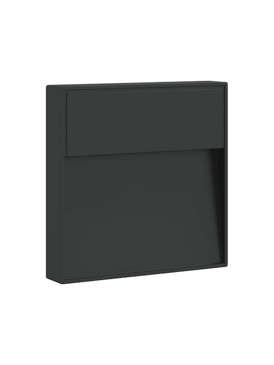 vidaXL Επιτοίχιο Εξωτερικό Φωτιστικό LED IP54 3W με Θερμό Λευκό Φως 15x15x15εκ.