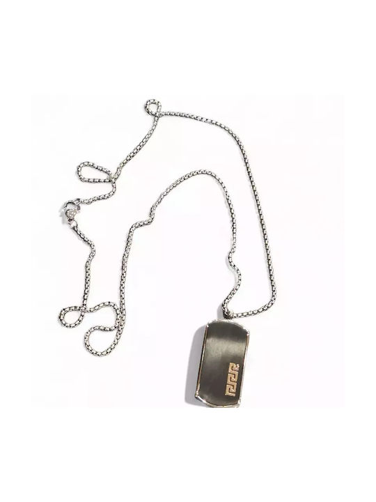 Necklace ID Card from Steel Black