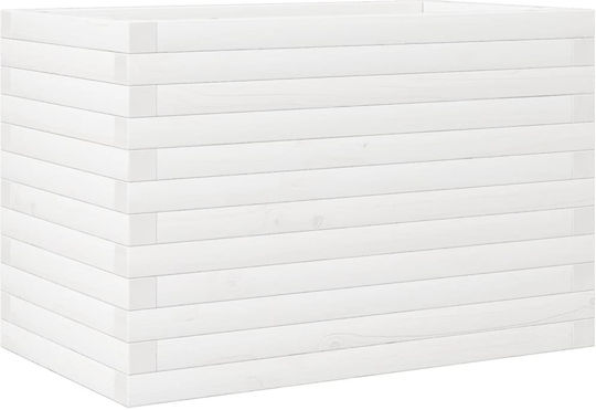 vidaXL Blumenkasten Hölzernes White 70x40x46cm.