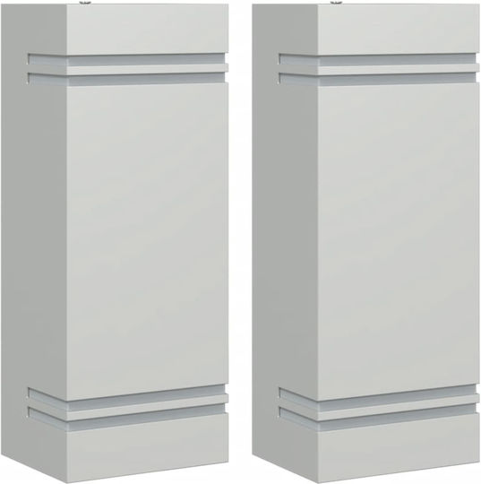 vidaXL Lumină de exterior montată pe perete GU10 IP44 9.5x7.5x24εκ.