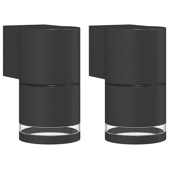 vidaXL Lumină de exterior montată pe perete GU10 IP44 7.5x10.5x13.5εκ.
