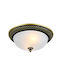 Led7 Ceiling Mount Light Bathroom Black with Socket E27