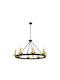 Luma Kronleuchter 8xE14 Ø80cm mit Kerzen Kupfer 100-01332-14
