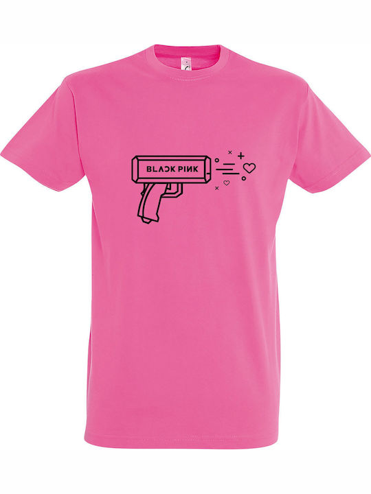Kinder T-shirt Rosa Blackpink Gun Hearts