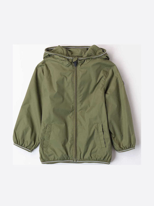 Kids' Casual Jacket Windproof with Hood Green