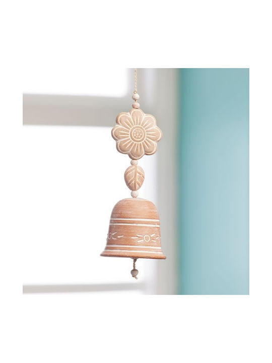 Synchronia Hanging Decorative made of Ceramic Material Λουλουδι 28x7cm 1pcs