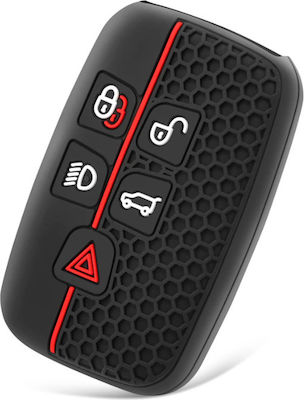 Car Key Cover Case made of with 5 Buttons for Land Rover / Rover / Jaguar in Red Color