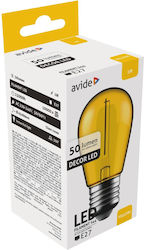 Avide ABDLS44F-1W-Y Λάμπα LED για Ντουί E27 Κίτρινο 50lm