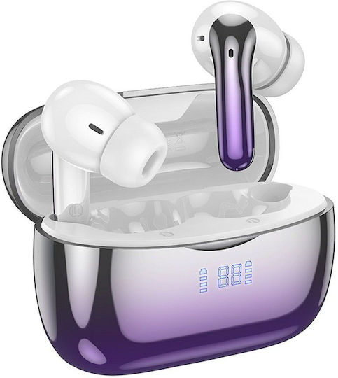 Hoco EQ16 In-ear Bluetooth Handsfree Earphones with Charging Case Purple Glaze