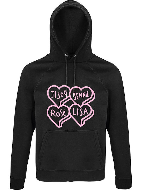Blackpink Members Names Hearts Kpop Hanorac cu glugă Negru