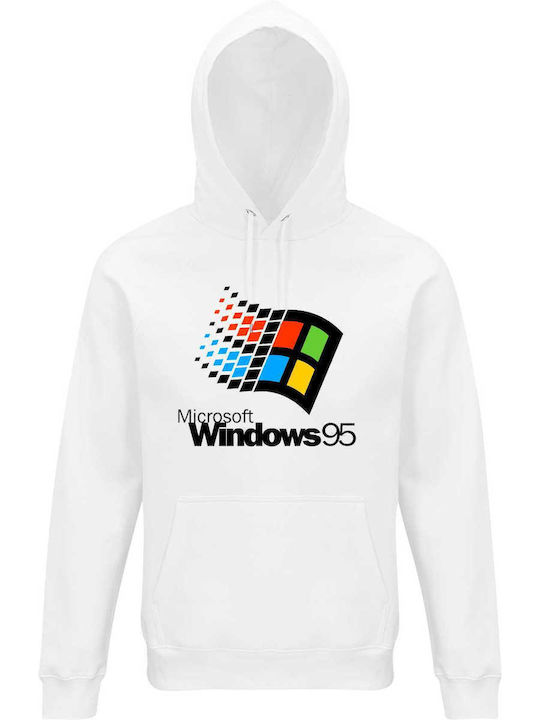Microsoft Windows 95 Hanorac cu glugă Alb