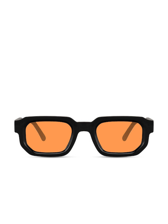 Solo-Solis Sunglasses with Black Plastic Frame and Orange Lens NDL5707