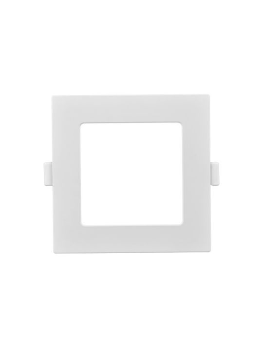 Braytron Τετράγωνο Χωνευτό Σποτ με Ενσωματωμένο LED και Φυσικό Λευκό Φως Λευκό 11x11εκ. 1τμχ