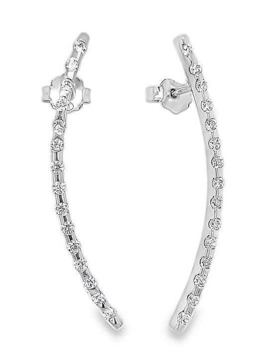 Xryseio Обици от White Gold с Камъни