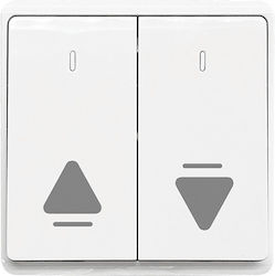 Elmark Wall Switch Rolling Shutters White