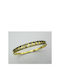 Steel Bracelet with Rhinestones Gold 6mm 1 piece