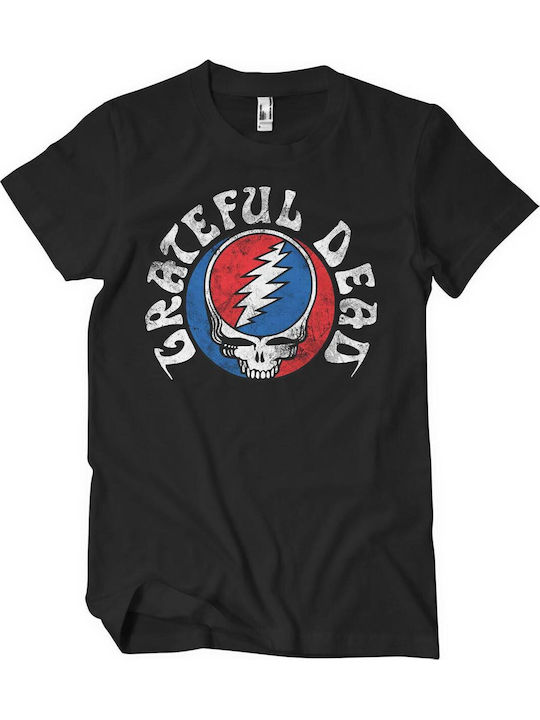 Paperinos Grateful Dead Distressed T-shirt Μαύρο Βαμβακερό