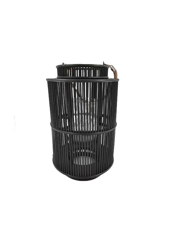JK Home Decoration Felinar Bambus Negru 19x19x50buc 1buc