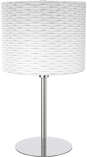 Led7 Metall Tischlampe für Fassung E14 mit Weiß Schirm und Basis
