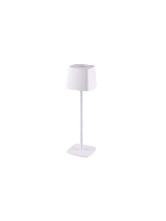 Inlight Metal Table Lamp LED with White Shade and Base