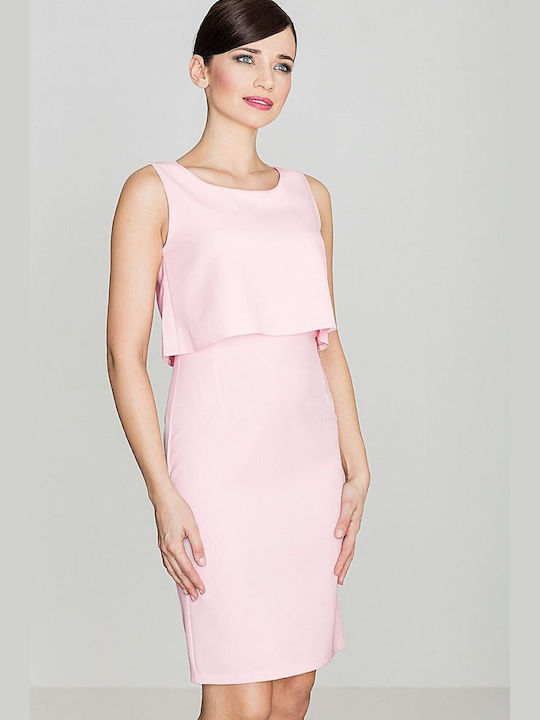 Lenitif Mini Βραδινό Φόρεμα Ροζ