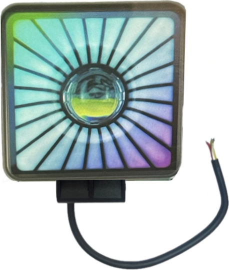 Squareς Headlights Car LED 12 / 24V with White Lighting 1pcs