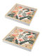 Artekko Wooden Square Decorative Tray 40.5x40.5x4cm 2pcs