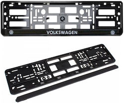 Europäischer Kunststoff Carbon Kennzeichenrahmen Volkswagen Logo 1 Stück