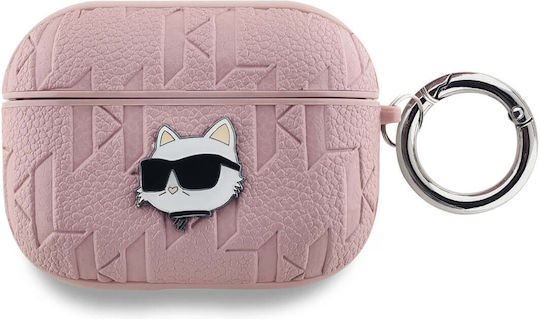 Karl Lagerfeld Choupette Head Калъф в Розов цвят за Apple AirPods Pro