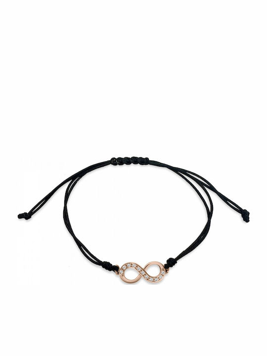 Ekan Damen Armband mit Design Unendlichkeit aus Roségold 14K mit Diamant