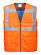 Portwest CV02 Men's Safety Vest with Reflective Tapes Orange