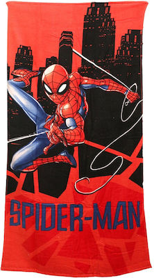 Marvel Παιδική Πετσέτα Θαλάσσης Κόκκινη Spiderman 140x70εκ.