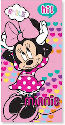 Disney Hearts Παιδική Πετσέτα Θαλάσσης Ροζ Minnie 137x70εκ.